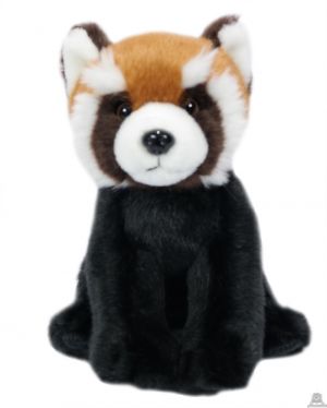 Pluche zittende Panda 20 cm met halsband en naam