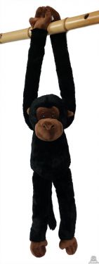 Pluche Hangende aap zwart 69 cm