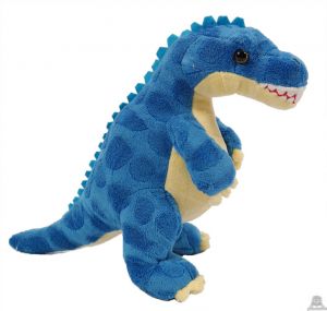 Pluche staande Dinosaurus Blauw 30 cm