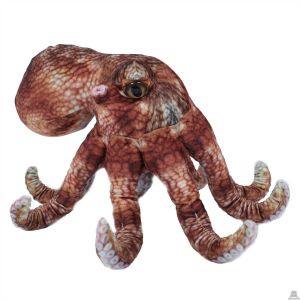 Octopus met vlekken bruin 30 cm