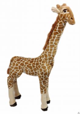 Staande levensechte pluche Giraffe 122 cm