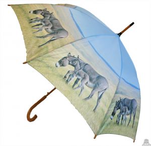 Stoere paraplu met ezel 100 cm 