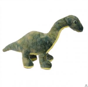 Staande pluche Brontosaurus groen 20 cm.