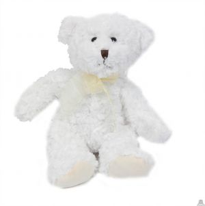 Pluche zittende Beer wit 30 cm