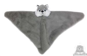 Babypluche husky hond knuffeldoek 45 cm