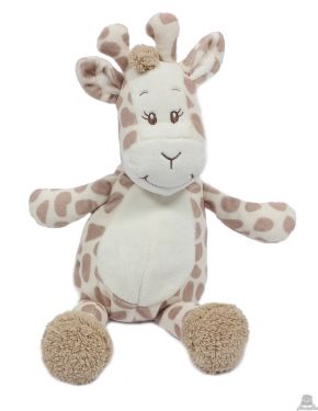 Pluche zittende giraffe, leeuw of Zebra 19 cm