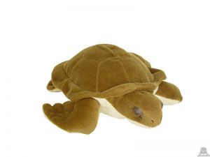 Liggende pluche schildpad beide van 30 CM.