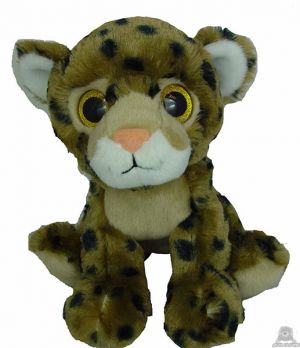 Zittende pluche cheeta beide van 23 CM.