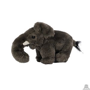 Staande pluche olifant beide van 27 CM.