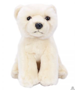 Zittende pluche IJsbeer 20 cm