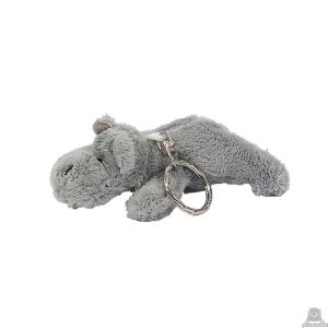 Hangende soft-pluche nijlpaard beide van 12 CM.