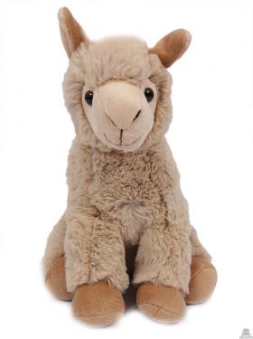 Zittende Alpaca beige 24 cm.