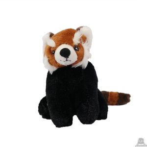 Zittende pluche pandabeer beide van 12 CM.