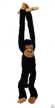 Pluche Hangende aap zwart 100 cm. 