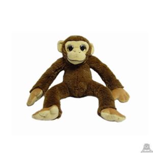 Zittende pluche chimpansee beide van 30 CM.