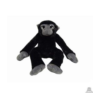 Zittende pluche chimpansee beide van 30 CM.