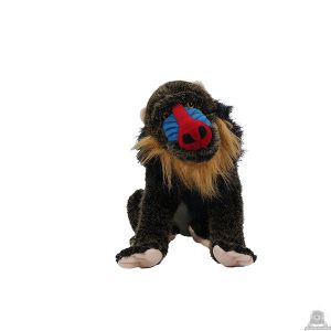 Zittende pluche mandril beide van 20 CM.