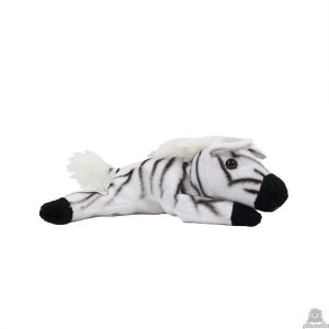 Liggende pluche zebra beide van 24 CM.