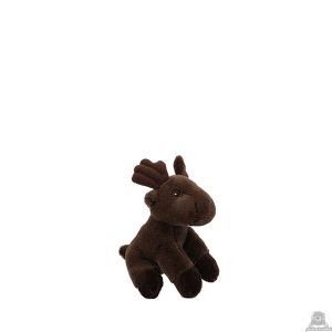 Zittende pluche eland beide van 12 CM.