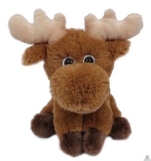 Zittende pluche Eland bruin 14 cm