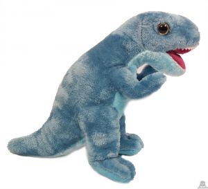 Pluche staande Dinosaurus licht blauw 26 cm