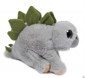 Pluche staande Dinosaurus Stegosaurus grijs 23 cm