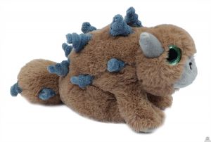 Pluche staande Dinosaurus Stegosaurus bruin 28 cm