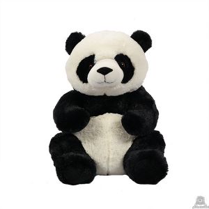 Zittende pluche pandabeer beide van 38 CM.