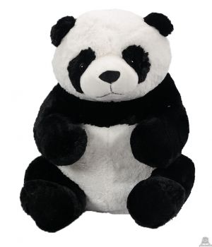 Zittende pluche Panda met glazen ogen 50 cm
