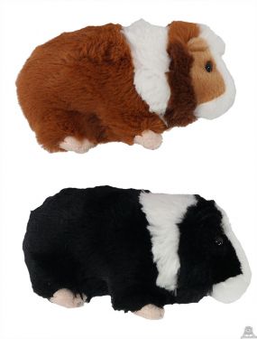 Staande pluche Cavia 2 kleuren 17 cm