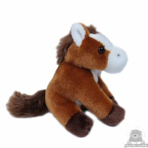 Zittende pluche paard 12 cm