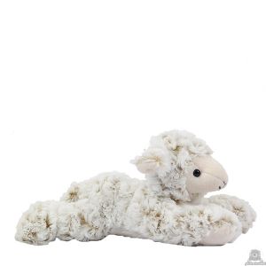 Liggende pluche schaap beide van 28 CM.