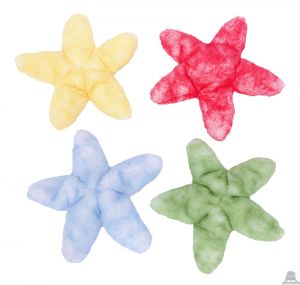 Liggende pluche Zeester 4 kleuren 17 cm