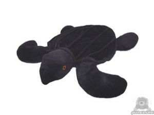 Liggende pluche schildpad beide van 38 CM.