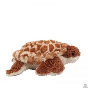 Liggende soft-pluche schildpad beide van 25 CM.