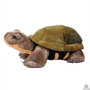 Staande pluche schildpad beide van 28 CM.