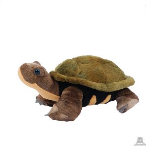 Staande pluche schildpad beide van 23 CM.