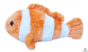 Pluche Vis oranje/wit  23 cm