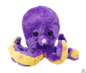 Pluche Octopus paars 12 cm