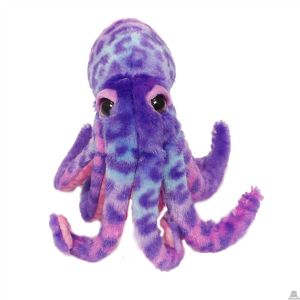 Pluche Octopus paars 24 cm