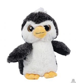 Staande pluche pinguin beide van 21 CM.