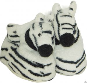 Liggende pluche zebra beide van 12 CM.