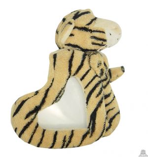 Staande babypluche tijger beide van 16 CM.