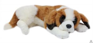 Liggende pluche Hond sint-bernard 60 cm