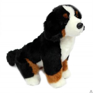 Zittende pluche Hond Berner sennen 28 cm