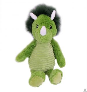 Zittende pluche Dinosaurus groen 19 cm