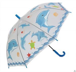 Stoere kinderparaplu dolfijn 90 cm 