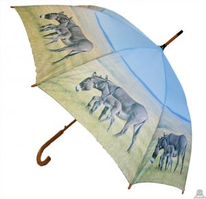 Stoere paraplu met ezel 100 cm 