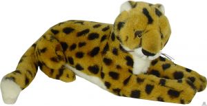 Liggende pluche cheeta beide van 35 CM.