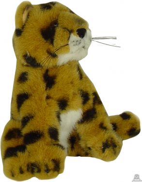 Zittende pluche cheeta beide van 17 CM.